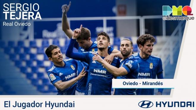 Tejera, Jugador Hyundai del Real Oviedo-Mirandés