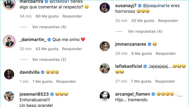 Las reacciones en Instagram al baile de Joaquín con tacones.