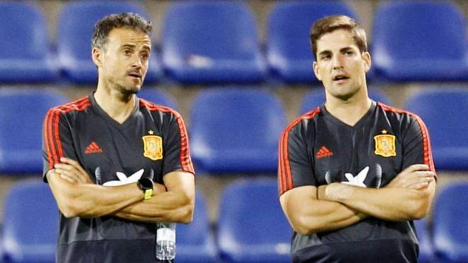 Luis Enrique y Robert Moreno (Foto: RFEF).