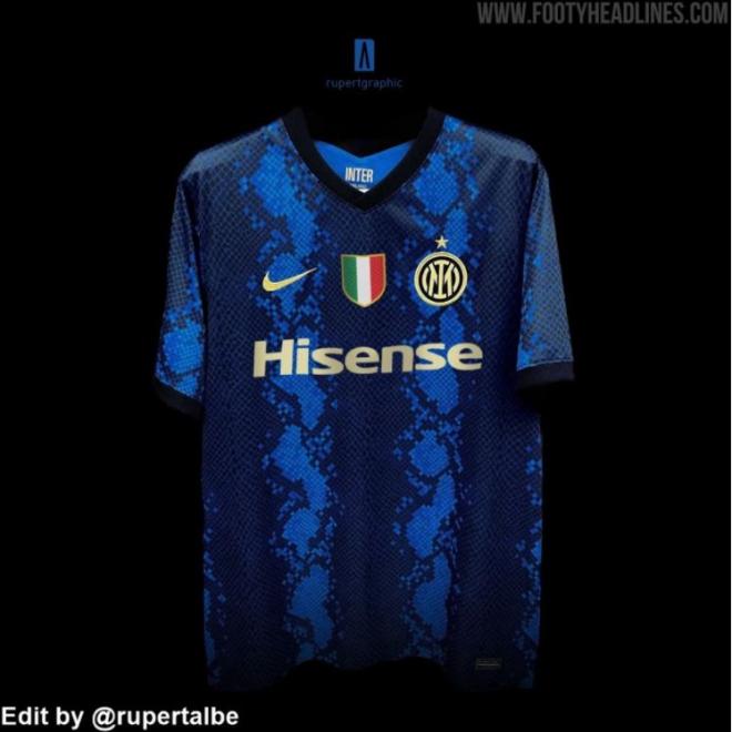Diseño filtrado de la camiseta del Inter de Milán en la próxima temporada (vía Footy Headlines).