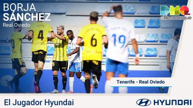 Borja Sánchez, Jugador Hyundai del Tenerife-Real Oviedo.