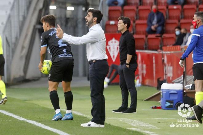 David Gallego, durante el Sporting-Almería (Foto: LaLiga).