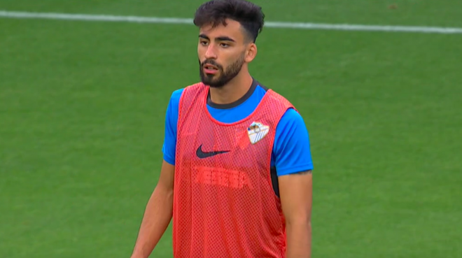 Juande Rivas, en un entrenamiento con el Málaga.