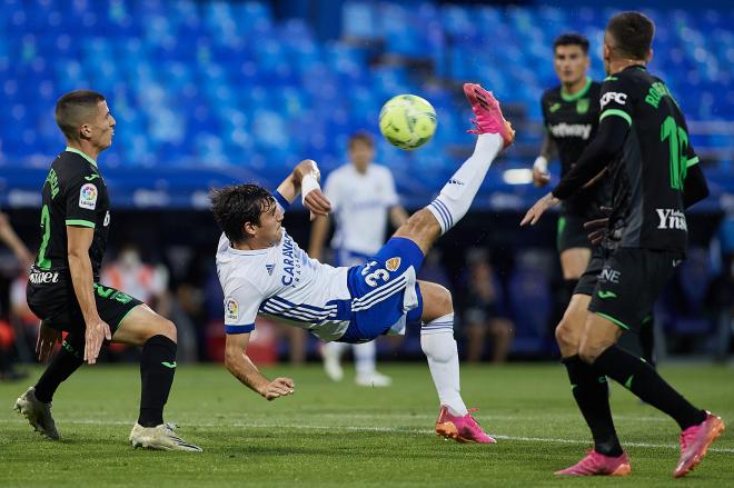 Imagen del Real Zaragoza-Leganés del pasado curso (Foto: Daniel Marzo). 