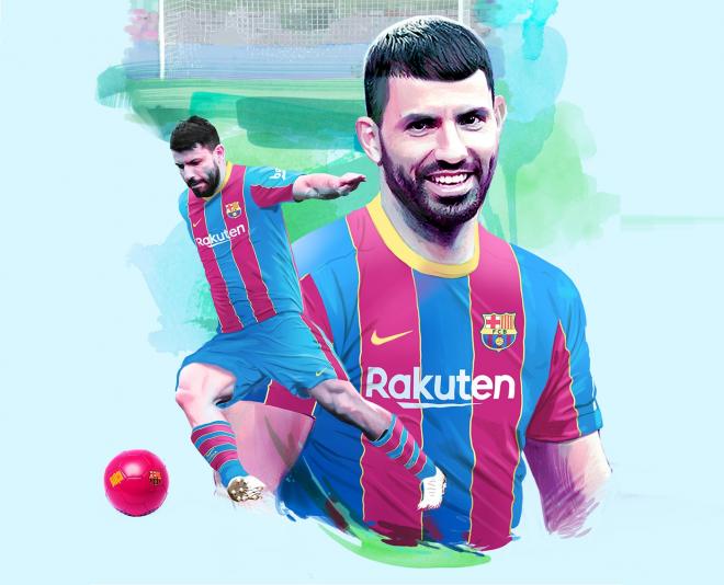 Agüero, primer fichaje del Barcelona.