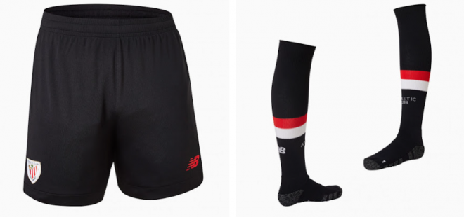 Imagen del nuevo pantalón y medias de New Balance para el Athletic Club de la 2021/22.