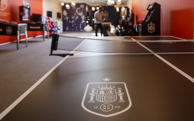 Mesa de ping-pong de la selección española (Foto: RFEF).