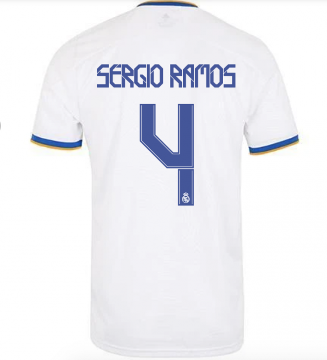Camiseta de Sergio Ramos para la temporada 21/22.