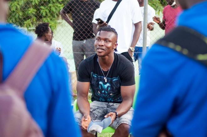 Aidoo, central del Celta, en el partido del Inter Allies de Ghana (Foto: Inter Allies FC)