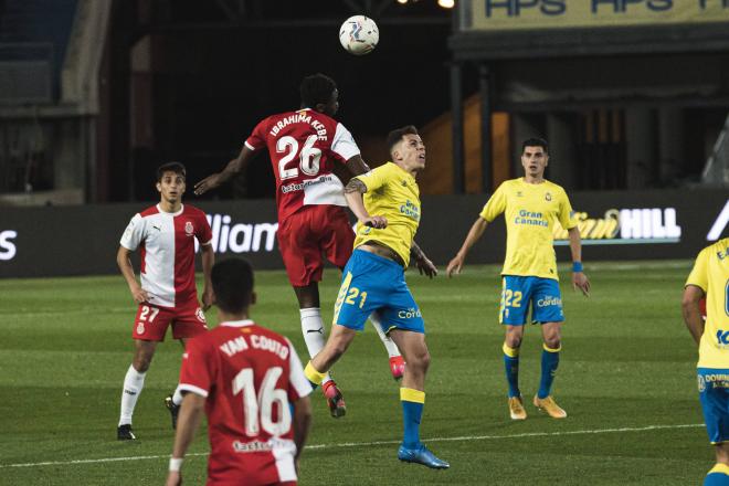 Christian Rivera, durante un partido con Las Palmas (Foto: Cordon Press).
