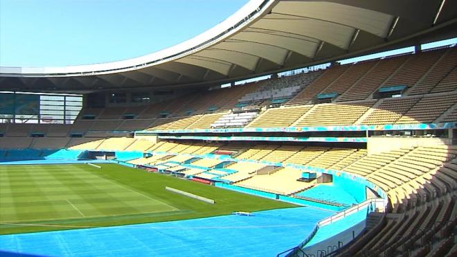 Estadio de La Cartuja, preparado para la Eurocopa.