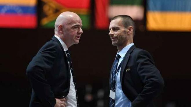 Infantino y Ceferin (Foto: UEFA).