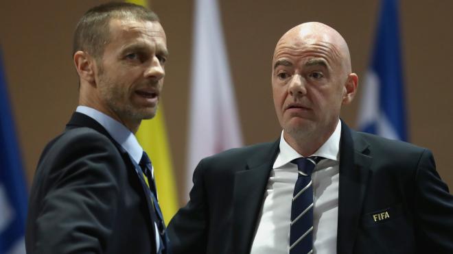 Infantino y Ceferin (Foto: FIFA).