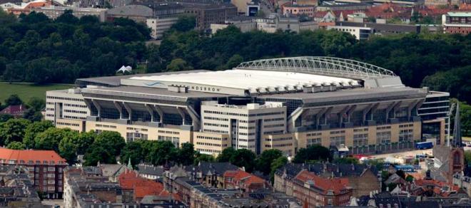 Parken Stadion, sede de Dinamarca en la Eurocopa 2020.