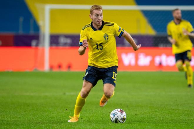 Dejan Kulusevski, en un partido con Suecia.