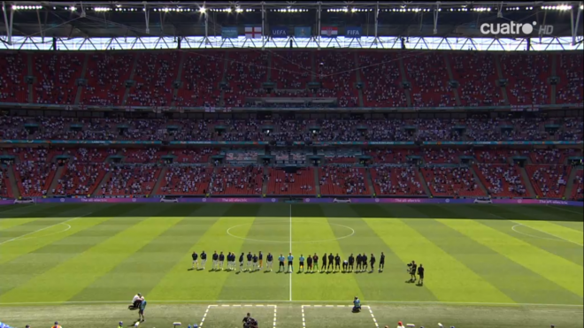 Inglaterra-Croacia en Wembley de la primera jornada de la fase de grupos de la Eurocopa.