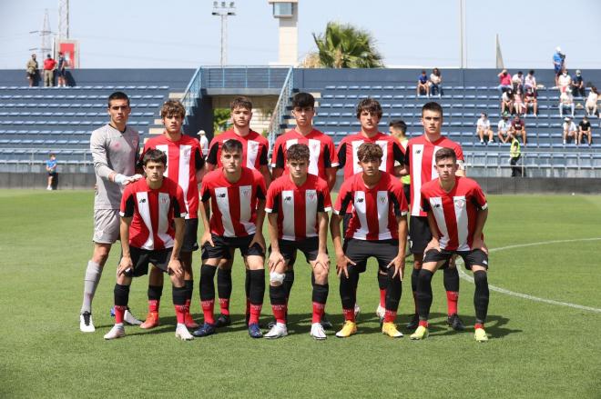 El once del Juvenil de Imanol de la Sota este domingo en la Ida jugada en Málaga (Foto: Athletic Club).