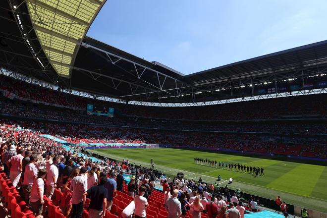 Wembley, durante el Inglaterra-Croacia (Foto: EFE).