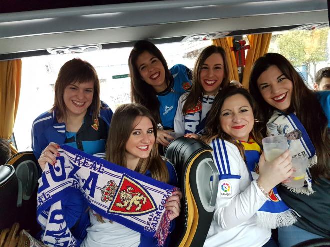 Aficionadas de la Peña Zaragocista Bilbilitana (Foto: @peniaita).