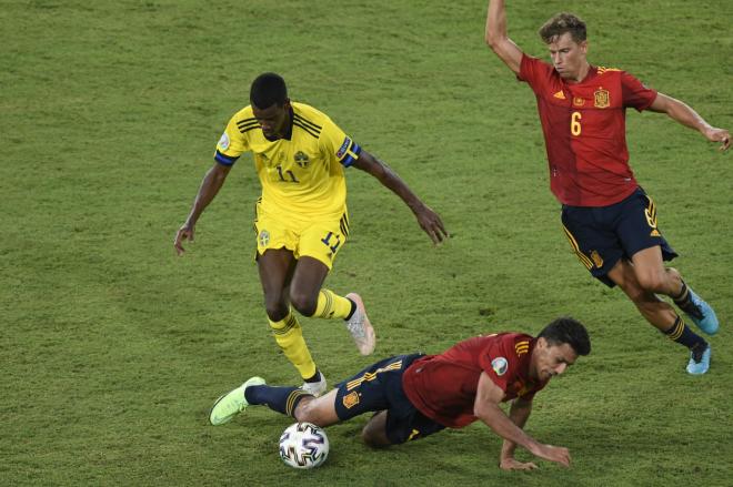 Alexander Isak, durante el partido de España ante Suecia de la pasada Eurocopa (Foto: Kiko Hurtado).