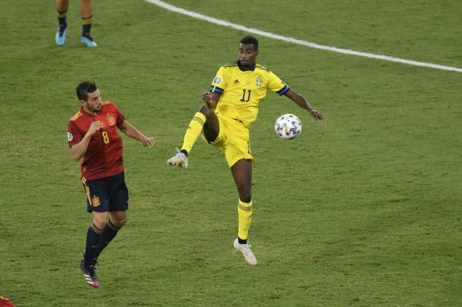 Alexander Isak, durante el partido de España ante Suecia (Foto: Kiko Hurtado).