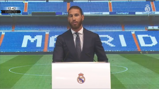 Acto de despedida de Sergio Ramos del Real Madrid.