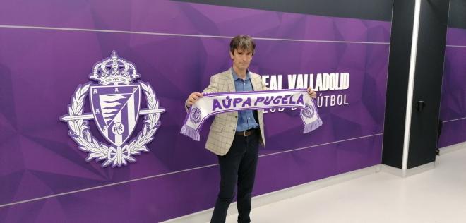 José Rojo, 'Pacheta', en su presentación como nuevo entrenador del Real Valladolid.