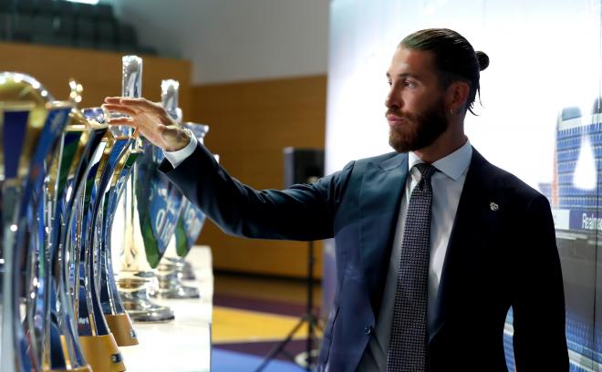 Sergio Ramos, en su despedida como jugador del Real Madrid (Foto: RMCF).