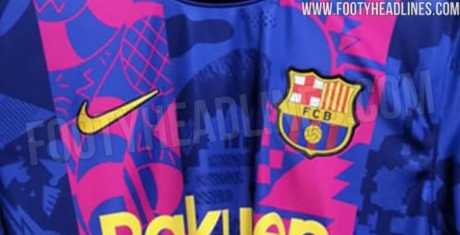 La nueva camiseta de Champions del Barcelona (Imagen: Footy Headlines).