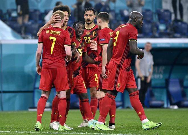 Celebración de los jugadores de Bélgica (FOTO: Cordón Press).