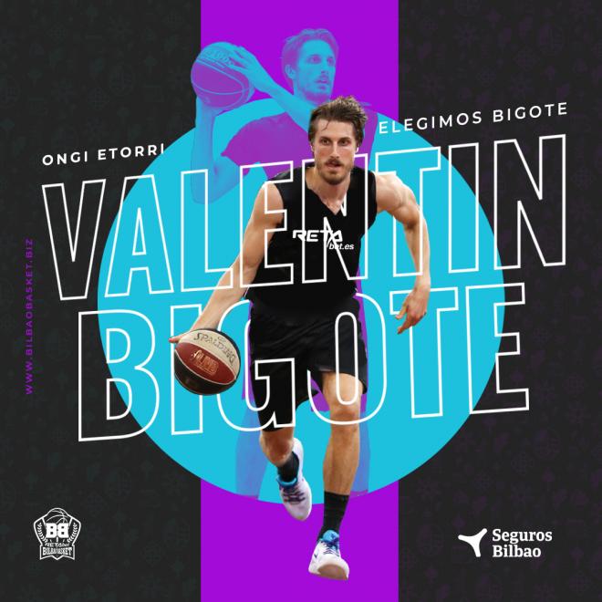 El escolta francés Valentin Bigote es el primer refuerzo del Bilbao Basket 2021/22.