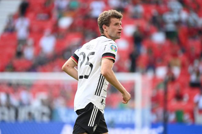 Thomas Müller durante el partido de Alemania contra Portugal de la Eurocopa 2020 (Foto: Cordon Press).