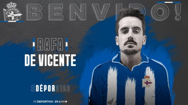 Rafa de Vicente, nuevo jugador del Dépor (Foto: RCD).