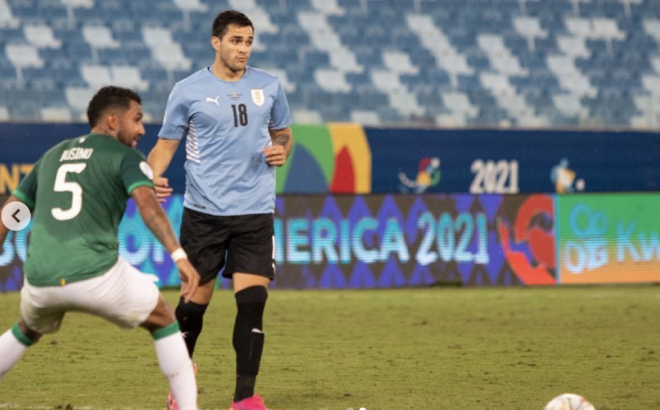 Maxi Gómez debutó con Uruguay (Foto: Uruguay)