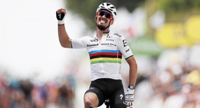 Julian Alaphilippe, vencedor de la primera etapa del Tour de Francia (Foto: EFE).