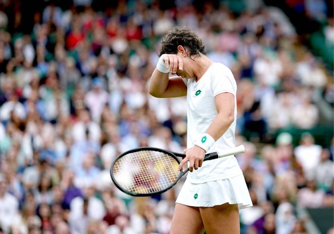 Carla Suárez, en su último partido de Wimbledon (Foto: Cordon Press).