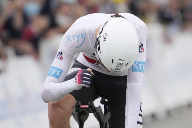 Pogacar celebra su victoria en la etapa 5 del Tour de Francia (FOTO: EFE).