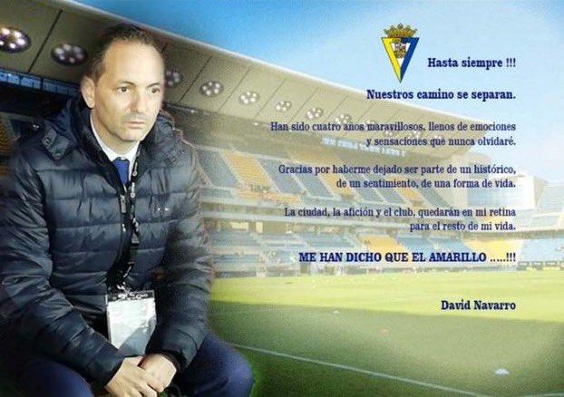 Carta de despedida de David Navarro.