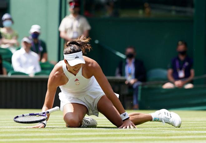 Garbiñe Muguruza, en Wimbledon (Foto: Cordon Press).