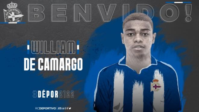William de Camargo, nuevo jugador del Dépor (Foto: RCD).