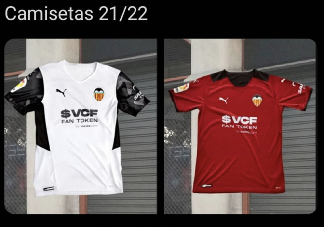 Boceto de camisetas Valencia CF temporada 2021/22