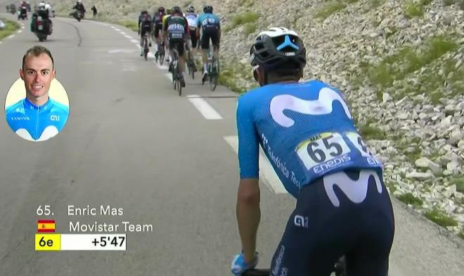 Enric Mas corriendo en la undécima etapa del Tour de Francia 2021 (Foto: Movistar Team).