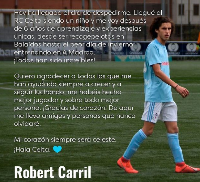 Despedida de Robert Carril (Foto: Instagram).