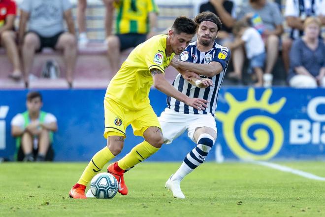 Carlos Beitia, en un partido de la cantera del Villarreal (Foto: Villarreal).