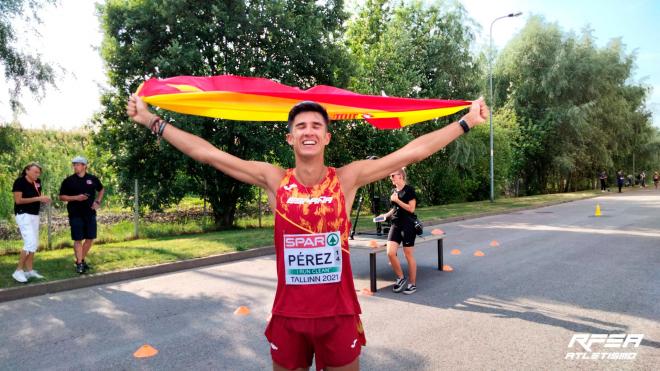 José Manuel Pérez, oro en 20 km marcha en el Europeo sub-23 (Foto: RFEA).