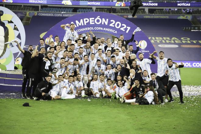 Argentina celebra el título en la Copa América 2021 (Foto: Cordon Press)