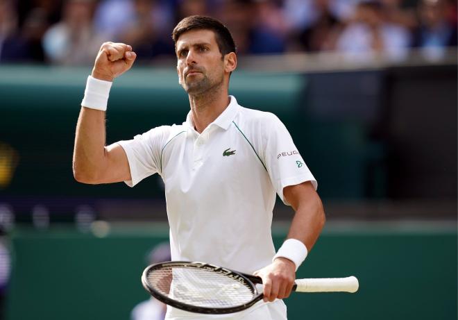 Novak Djokovic, en la final de Wimbledon (Foto: Cordon Press).