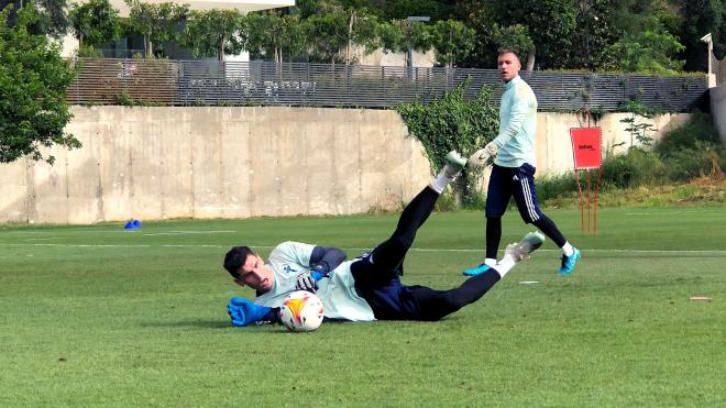 Matías Dituro, en el entrenamiento del Celta en Marbella (Foto: Celta).
