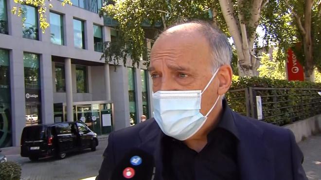 Javier Tebas, con Deportes Cuatro.