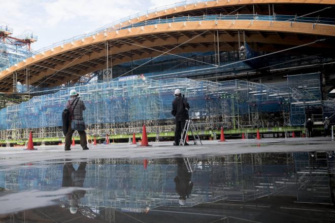 Centro de Gimnasia de Ariake en 2018, cuando estaba en obras (Foto: Cordon Press).